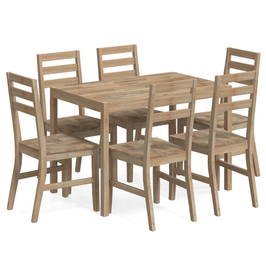 7 Piece Dining Set Solid Wood Acacia 7 Piece Dining Set Solid Wood Acacia