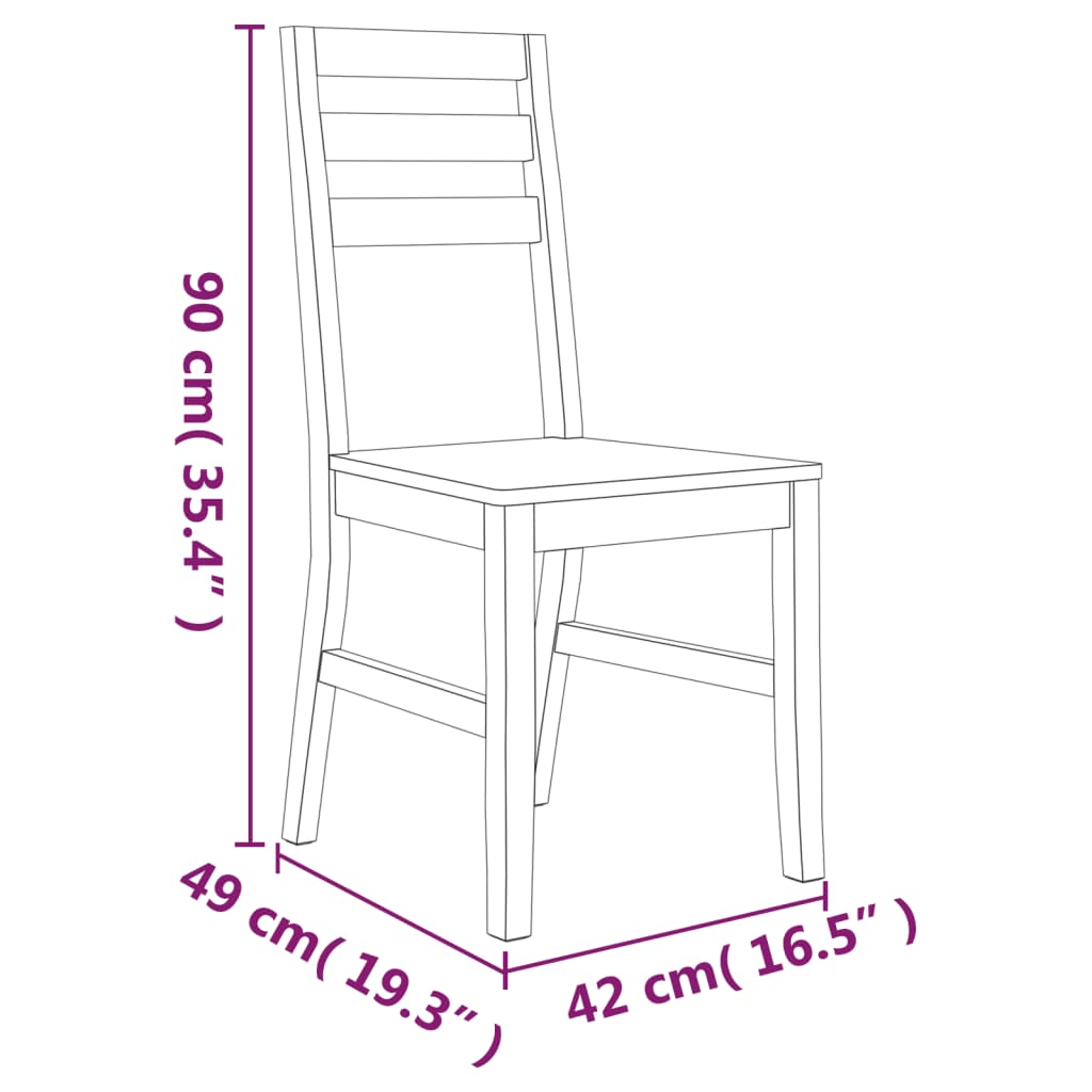 Dining Set | Brown | Solid acacia wood | Standard | Durable | Dining Set