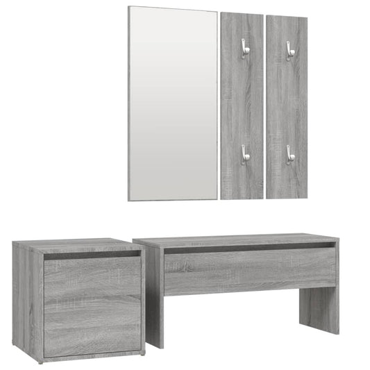 Hallway Furniture Set Grey Sonoma Engineered Wood Hallway Furniture Set Grey Sonoma Engineered Wood