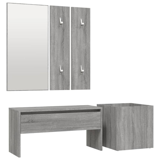 Hallway Furniture Set Grey Sonoma Engineered Wood Hallway Furniture Set Grey Sonoma Engineered Wood