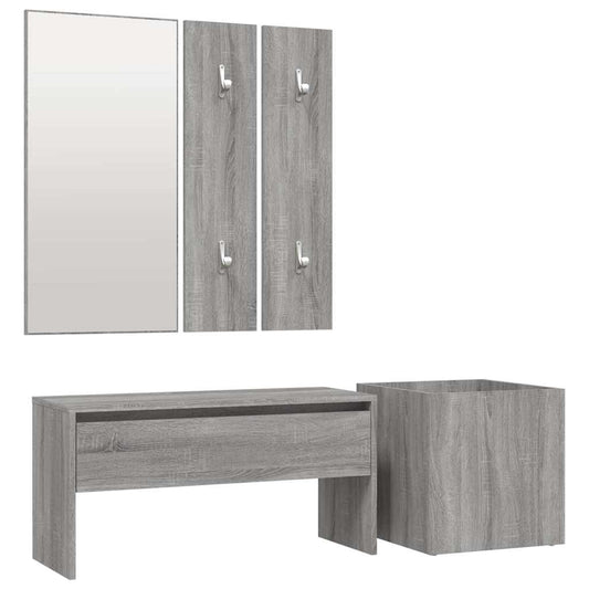 Hallway Furniture Set Grey Sonoma Engineered Wood Hallway Furniture Set Grey Sonoma Engineered Wood