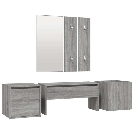 Hallway Furniture Set Grey Sonoma Engineered Wood Hallway Furniture Set Grey Sonoma Engineered Wood