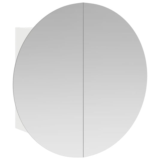Bathroom Cabinet with Round Mirror&LED White 47x47x17,5 cm Bathroom Cabinet with Round Mirror&LED White 47x47x17,5 cm