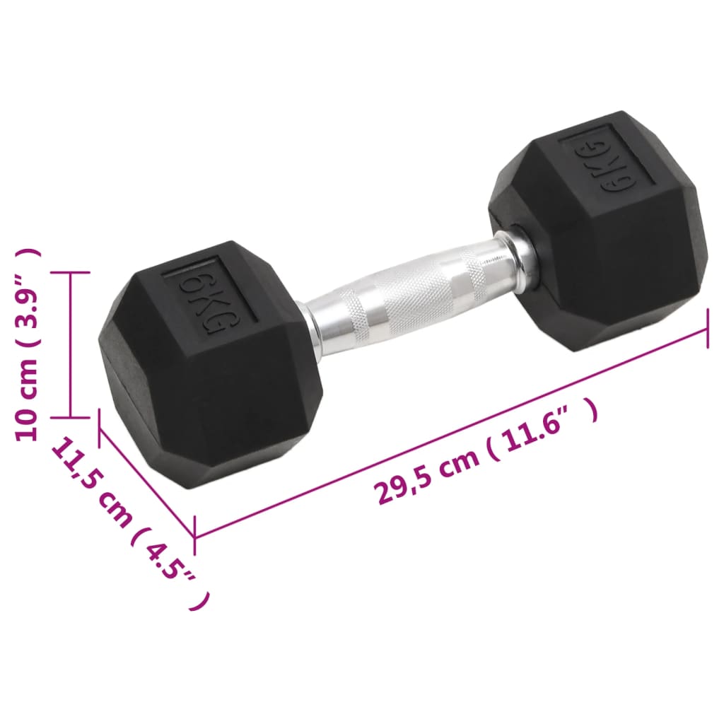 Dumbbells 2 pcs 12 kg Total Cast Iron