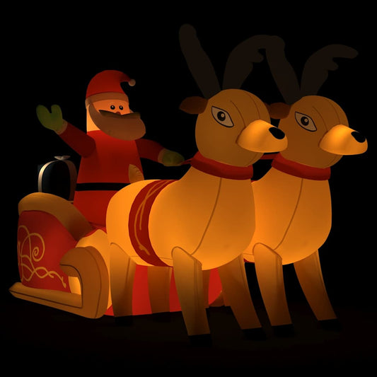 Christmas Inflatable Santa and Reindeer Decoration LED 130 cm Christmas Inflatable Santa and Reindeer Decoration LED 130 cm