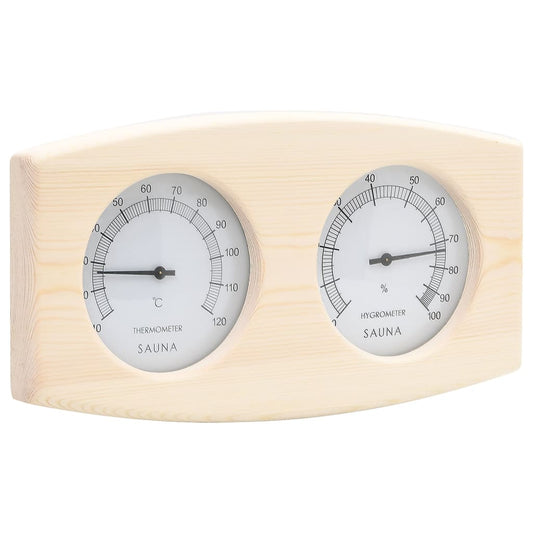 2 in 1 Sauna Hygrothermograph and Sand Timer Set Solid Wood Pine 2 in 1 Sauna Hygrothermograph and Sand Timer Set Solid Wood Pine