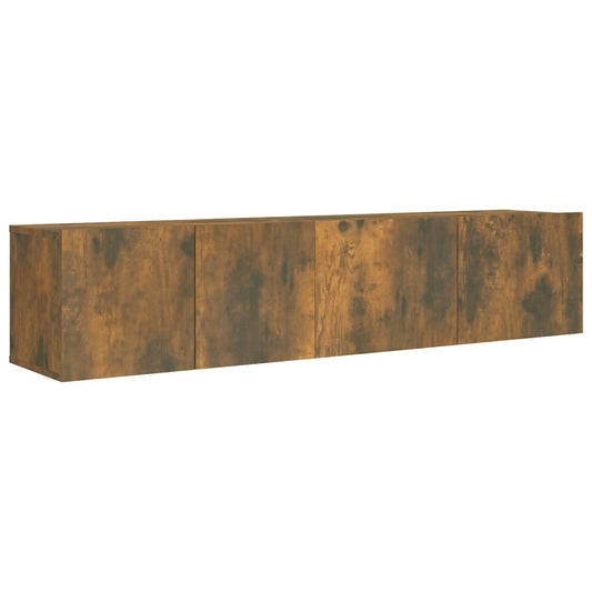 2 Piece TV Cabinet Set Smoked Oak Engineered Wood 2 Piece TV Cabinet Set Smoked Oak Engineered Wood