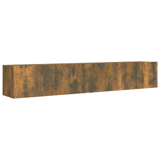 2 Piece TV Cabinet Set Smoked Oak Engineered Wood 2 Piece TV Cabinet Set Smoked Oak Engineered Wood