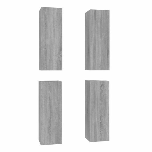 4 Piece TV Cabinet Set Grey Sonoma 30,5x30x90 cm Engineered Wood 4 Piece TV Cabinet Set Grey Sonoma 30,5x30x90 cm Engineered Wood