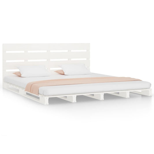 Bed Frame without Mattress White 180x200 cm Super King Solid Wood Pine Bed Frame without Mattress White 180x200 cm Super King Solid Wood Pine