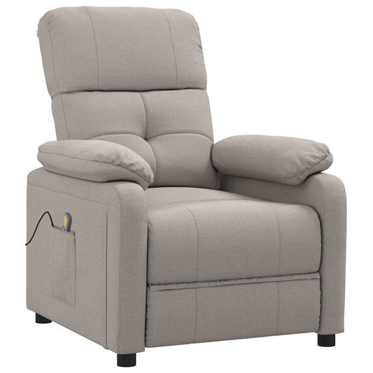 Massage Chair Taupe Fabric Massage Chair Taupe Fabric