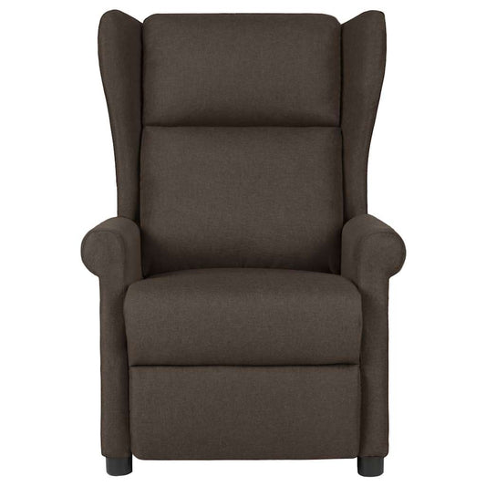 Massage Chair Dark Brown Fabric Massage Chair Dark Brown Fabric