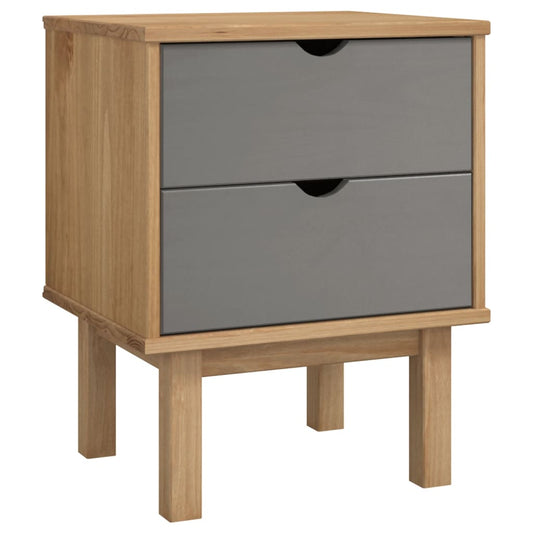 Bedside Cabinet OTTA Brown&Grey 45x39x57 cm Solid Wood Pine Bedside Cabinet OTTA Brown&Grey 45x39x57 cm Solid Wood Pine