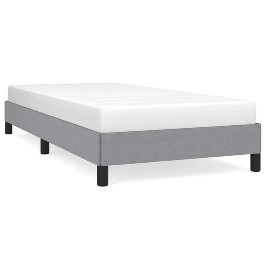 Bed Frame without Mattress Light Grey 100x203 cm Twin XL Fabric Bed Frame without Mattress Light Grey 100x203 cm Twin XL Fabric