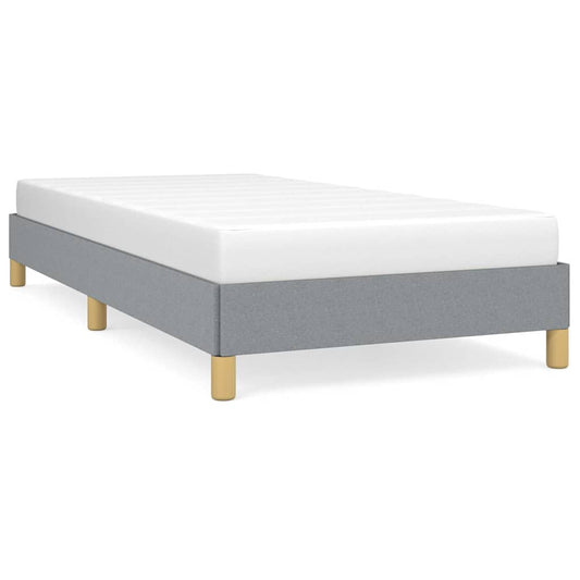Bed Frame without Mattress Light Grey 100x203 cm Twin XL Fabric Bed Frame without Mattress Light Grey 100x203 cm Twin XL Fabric