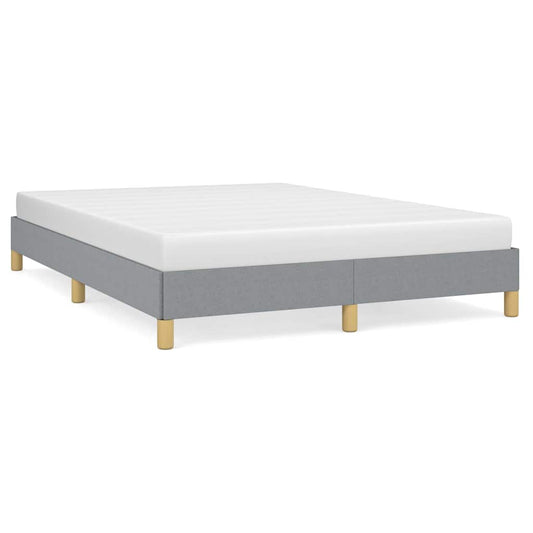 Bed Frame without Mattress Light Grey 137x190 cm Full Fabric Bed Frame without Mattress Light Grey 137x190 cm Full Fabric