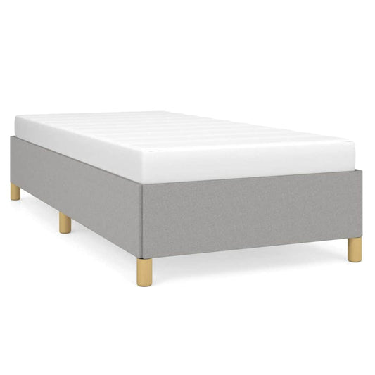 Bed Frame without Mattress Light Grey 100x203 cm Twin XL Fabric Bed Frame without Mattress Light Grey 100x203 cm Twin XL Fabric