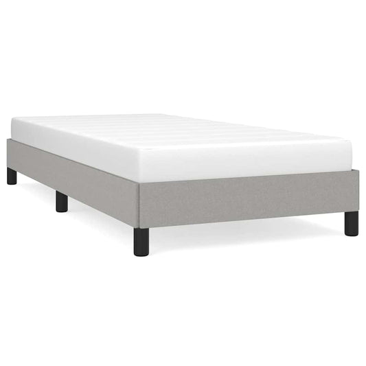 Bed Frame without Mattress Light Grey 90x190 cm Single Single Fabric Bed Frame without Mattress Light Grey 90x190 cm Single Single Fabric