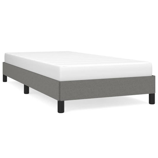 Bed Frame without Mattress Dark Grey 90x190 cm Single Single Fabric Bed Frame without Mattress Dark Grey 90x190 cm Single Single Fabric