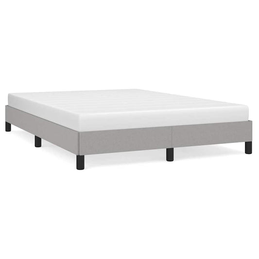 Bed Frame without Mattress Light Grey 135x190 cm Double Fabric Bed Frame without Mattress Light Grey 135x190 cm Double Fabric
