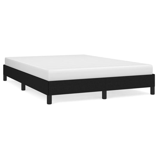 Bed Frame without Mattress Black 135x190 cm Double Double Fabric Bed Frame without Mattress Black 135x190 cm Double Double Fabric