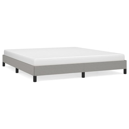 Bed Frame without Mattress Light Grey Super King Fabric Bed Frame without Mattress Light Grey Super King Fabric