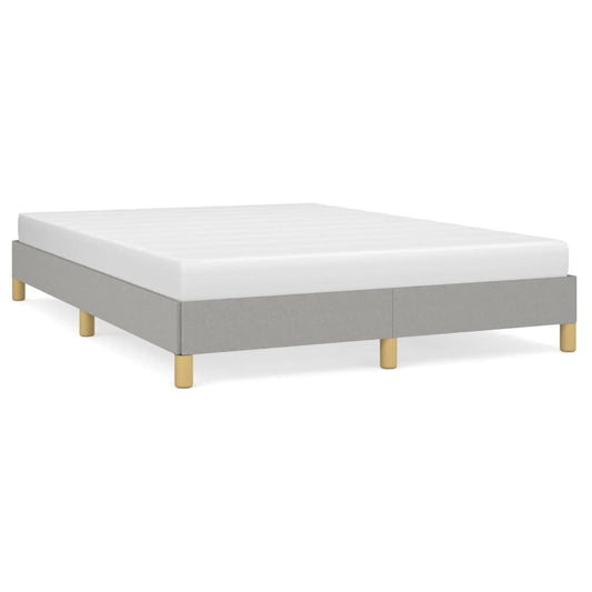Bed Frame without Mattress Light Grey 135x190 cm Double Double Fabric Bed Frame without Mattress Light Grey 135x190 cm Double Double Fabric