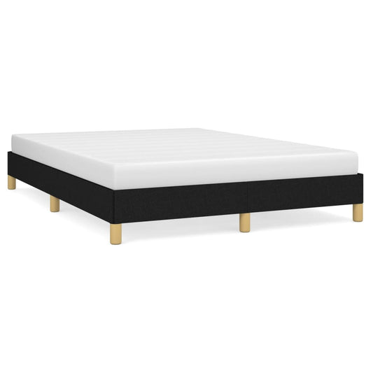 Bed Frame without Mattress Black 135x190 cm Double Double Fabric Bed Frame without Mattress Black 135x190 cm Double Double Fabric