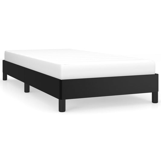 Bed Frame without Mattress Black 90x190 cm Single Single Faux Leather Bed Frame without Mattress Black 90x190 cm Single Single Faux Leather