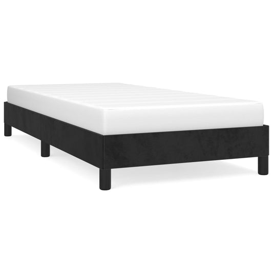 Bed Frame without Mattress Black 90x190 cm Single Single Velvet Bed Frame without Mattress Black 90x190 cm Single Single Velvet