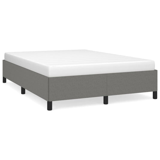 Bed Frame without Mattress Dark Grey 135x190 cm Double Double Fabric Bed Frame without Mattress Dark Grey 135x190 cm Double Double Fabric