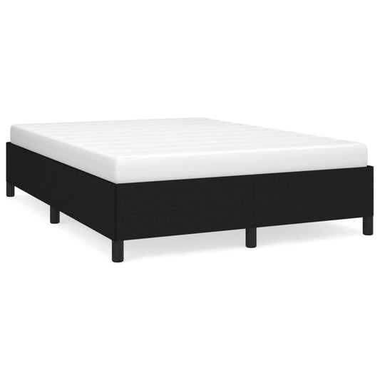 Bed Frame without Mattress Black 135x190 cm Double Double Fabric Bed Frame without Mattress Black 135x190 cm Double Double Fabric