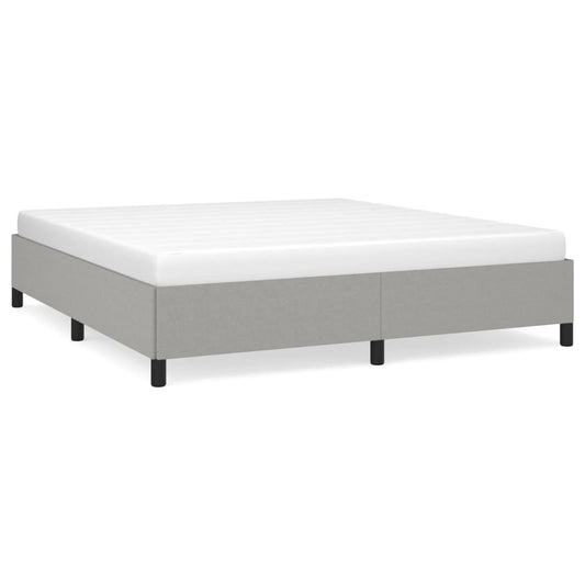 Bed Frame without Mattress Light Grey Super King Fabric Bed Frame without Mattress Light Grey Super King Fabric