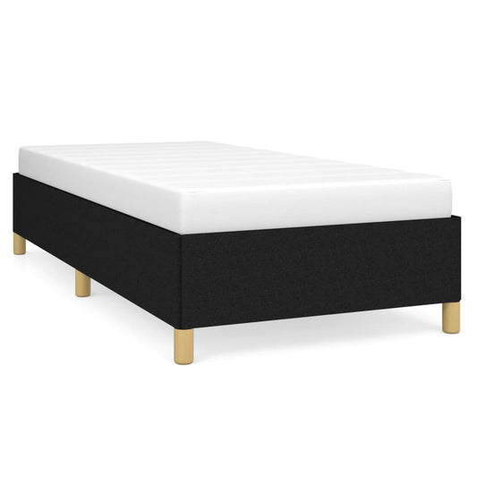 Bed Frame without Mattress Black 90x190 cm Single Single Fabric Bed Frame without Mattress Black 90x190 cm Single Single Fabric