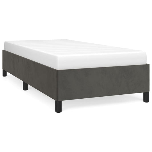 Bed Frame without Mattress Dark Grey 90x190 cm Single Single Velvet Bed Frame without Mattress Dark Grey 90x190 cm Single Single Velvet