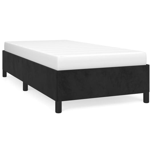 Bed Frame without Mattress Black 90x190 cm Single Single Velvet Bed Frame without Mattress Black 90x190 cm Single Single Velvet