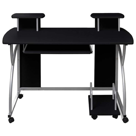 Computer Desk Black 110x52x88.5 cm Engineered Wood Computer Desk Black 110x52x88.5 cm Engineered Wood