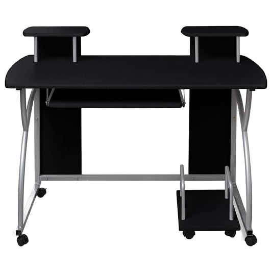 Computer Desk Black 110x52x88.5 cm Engineered Wood Computer Desk Black 110x52x88.5 cm Engineered Wood