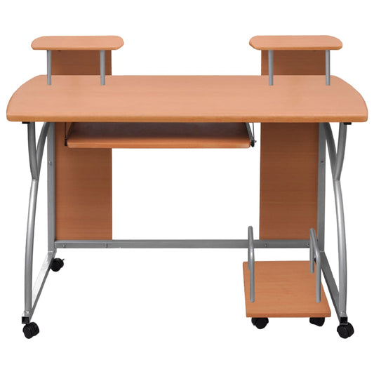Computer Desk Brown 110x52x88.5 cm Engineered Wood Computer Desk Brown 110x52x88.5 cm Engineered Wood