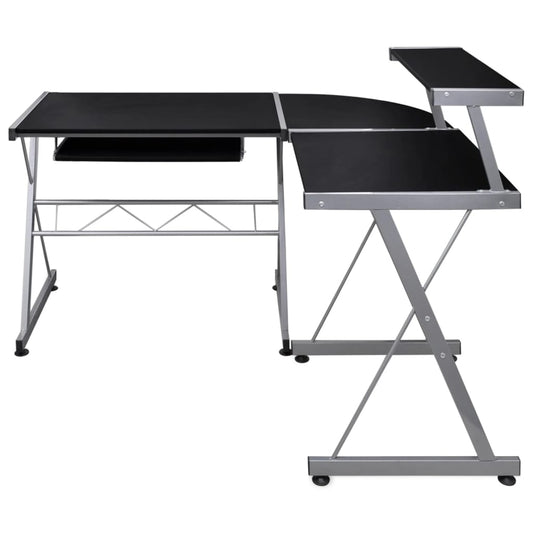 Corner Computer Desk Black 132x112x99 cm Engineered Wood Corner Computer Desk Black 132x112x99 cm Engineered Wood