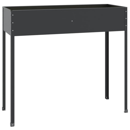Garden Planter Anthracite 100.5x40.5x90 cm Galvanised Steel Garden Planter Anthracite 100.5x40.5x90 cm Galvanised Steel