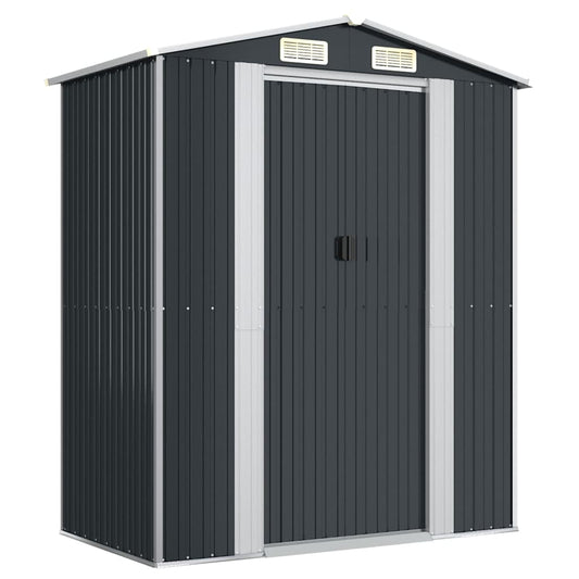 Garden Shed Anthracite 192x108x223 cm Galvanised Steel Garden Shed Anthracite 192x108x223 cm Galvanised Steel