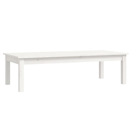 Coffee Table White 110x50x30 cm Solid Wood Pine Coffee Table White 110x50x30 cm Solid Wood Pine
