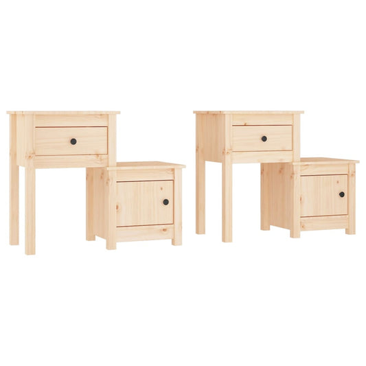 Bedside Cabinet 2 pcs 79.5x38x65.5 cm Solid Wood Pine Bedside Cabinet 2 pcs 79.5x38x65.5 cm Solid Wood Pine