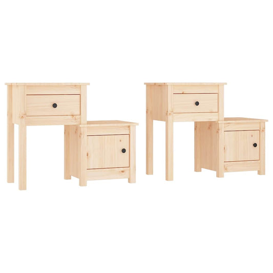 814540 vidaXL Bedside Cabinets 2 pcs 79,5x38x65,5 cm Solid Wood Pine 814540 vidaXL Bedside Cabinets 2 pcs 79,5x38x65,5 cm Solid Wood Pine