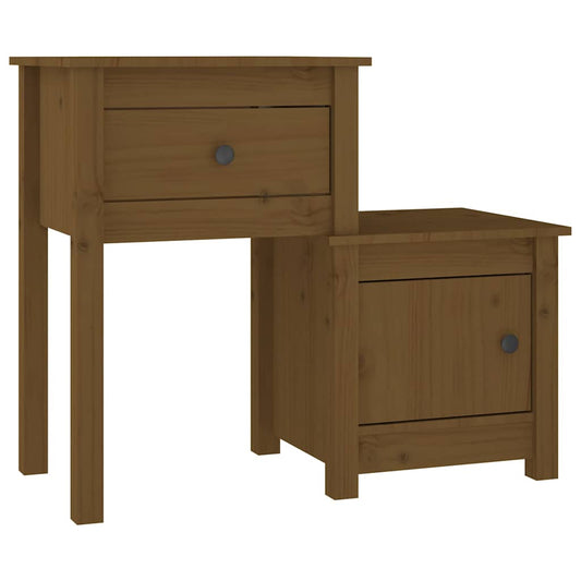 814545 vidaXL Bedside Cabinet Honey Brown 79,5x38x65,5 cm Solid Wood Pine 814545 vidaXL Bedside Cabinet Honey Brown 79,5x38x65,5 cm Solid Wood Pine