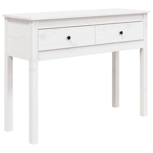 Console Table White 100x35x75 cm Solid Wood Pine Console Table White 100x35x75 cm Solid Wood Pine