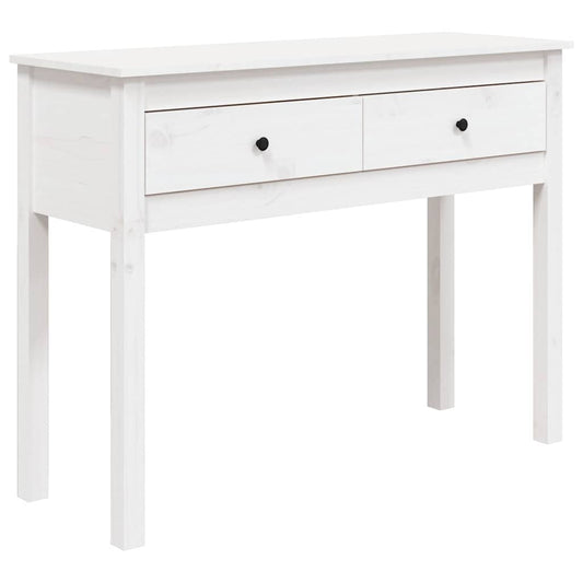 Console Table White 100x35x75 cm Solid Wood Pine Console Table White 100x35x75 cm Solid Wood Pine