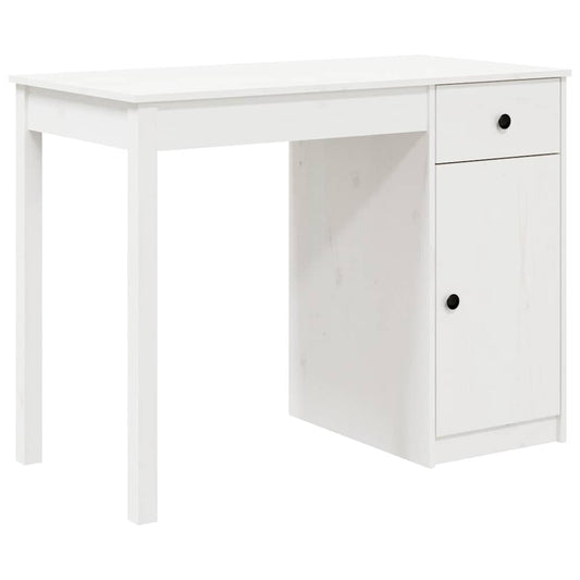 Desk White 100x50x75 cm Solid Wood Pine Desk White 100x50x75 cm Solid Wood Pine