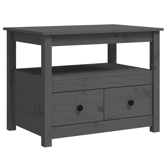 Coffee Table Grey 71x49x55 cm Solid Wood Pine Coffee Table Grey 71x49x55 cm Solid Wood Pine
